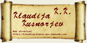 Klaudija Kušnorjev vizit kartica